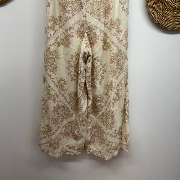 NEW AE American Eagle Boho Smocked Drop Waisted Bella Strapless Jumpsuit Medium - Picture 5 of 6